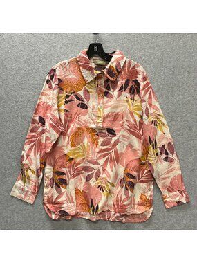 Naturals d&Co. Womens Size Small Linen Viscose Blend Shirt
